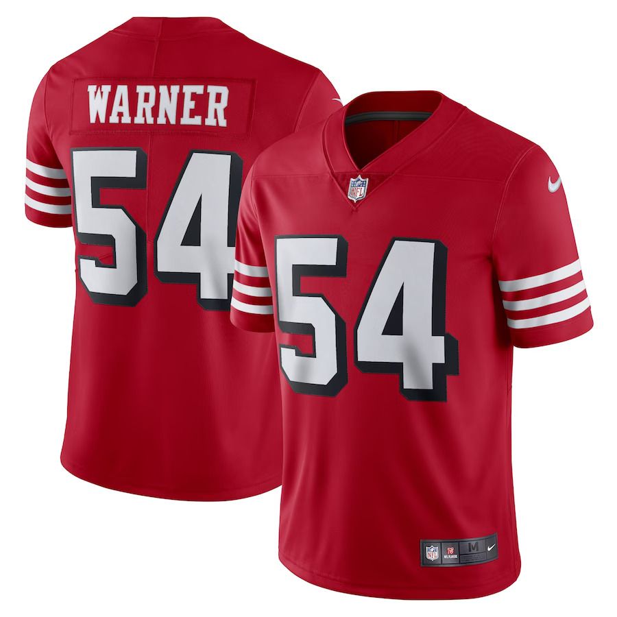 Men San Francisco 49ers #54 Fred Warner Nike Red Alternate Vapor Limited NFL Jersey